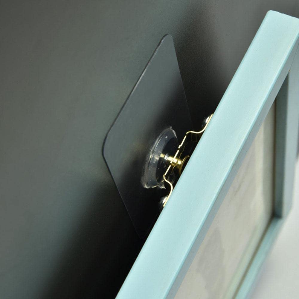 UK-0112 Stainless Steel, ABS, PVC and Glue Nail Free Adhesive No Drilling Transparent Sticky Screw Wall Hook Sticker
