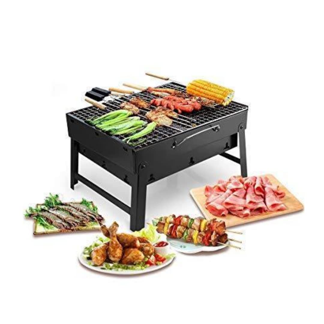 UK-0141 Portable Barbeque Charcoal BBQ Grill Oven Charcoal BBQ Grill Oven Set For Kitchen Home Garden Traveling Cooking - Both for Outdoor & Indoor (BBQ Grill)