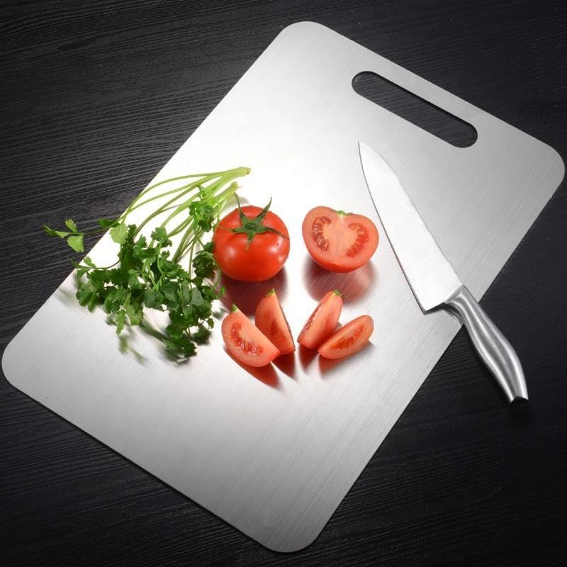 Stainless Steel Chopping Board Vegetable,Fruit Cutting, Kneeding, Cake Prep, Heavy Duty Chopping-Board
