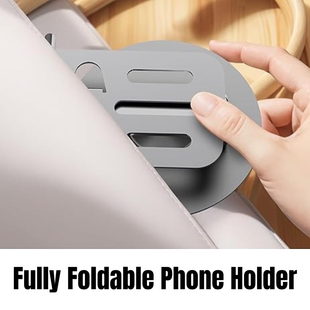 UK-0869 360° Metal Mobile Stand | Angle Adjustable Desk Phone Holder | Sturdy Anti Slip Base