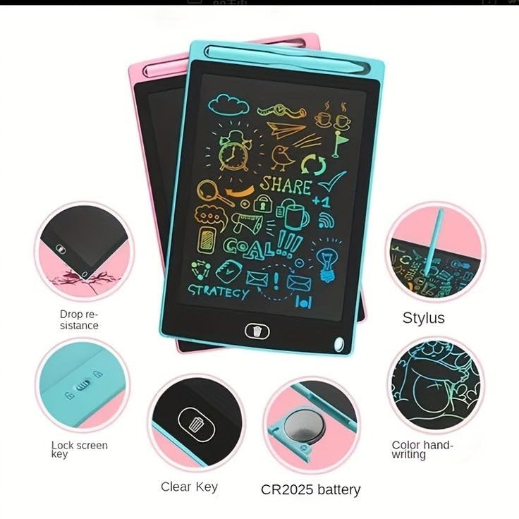 UK-0749 12 inch LCD Writing Tablet for Kids Writing pad for Study, Drawing Tablet, Slate Board, E-Note Pad, Remove Button, Handwriting Best Birthday Gifts for Adults & Kids