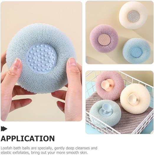UK-0362 Loofah Bath Sponge Body Scrubber Mesh for Men Women Exfoliating Bath Sponge Cleaning Brush for Body
