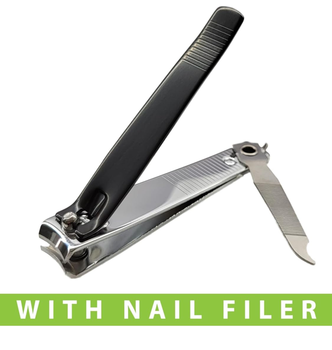 UK-0674 Printed Black Nail Cutter - Golden Rose with Stylish Black Shade- Premium Nail clipper/Cutter