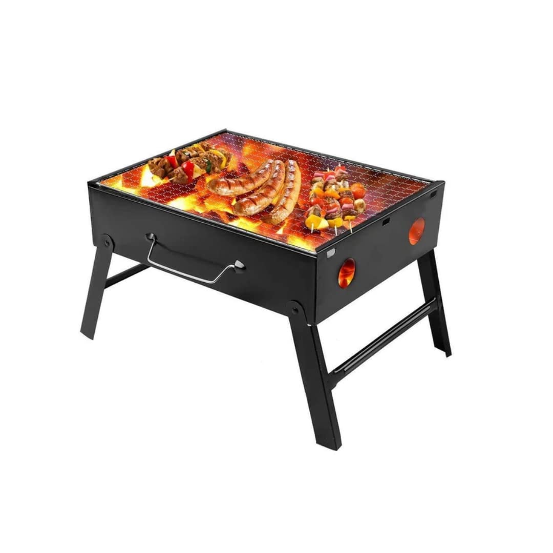 UK-0141 Portable Barbeque Charcoal BBQ Grill Oven Charcoal BBQ Grill Oven Set For Kitchen Home Garden Traveling Cooking - Both for Outdoor & Indoor (BBQ Grill)