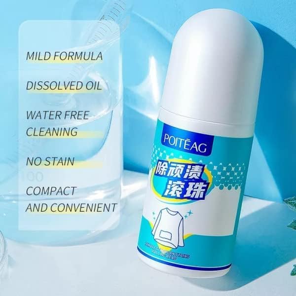 UK-0742 Clothes Stain Remover Roll Bead Design, Stain Remover Roller-Ball Cleaner, Portable No-Wash Instant Stain Remover Pen for Clothes And Fabric, Removes