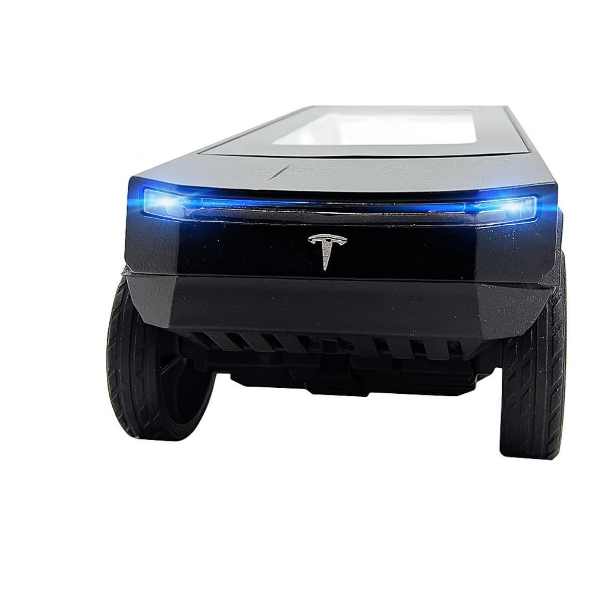 UK-0951 Tesla Cybertruck Toy Car with LED Lights – 1:36 Scale Die-Cast Model, Matte Black, Realistic Design, Pull Back Action, Sound & Light Features for Kids and Collectors