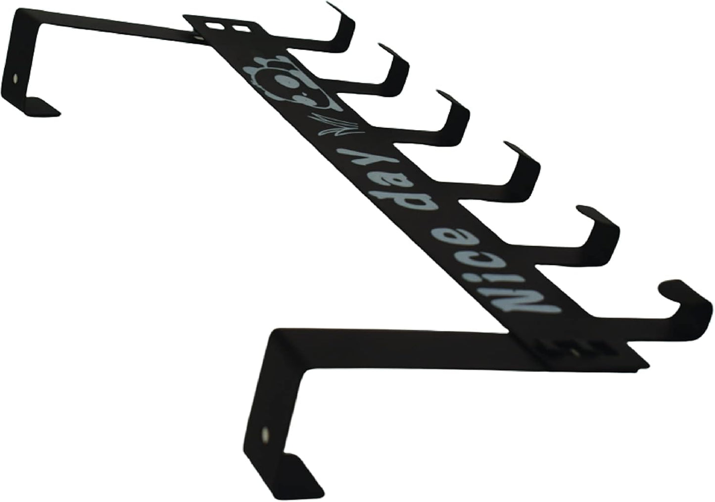 UK-0805 Door Hooks Black Over The Door Towel Rack Hanger for Coat Heavy-Duty Door Hanger Hook with 6 Hooks