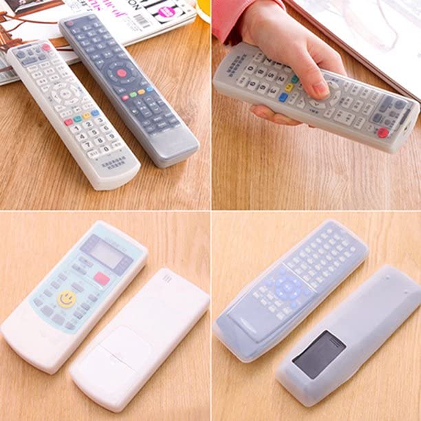 UK-0757 3 Pcs Silicone TV Remote Cover and AC Remote Control Dust Cover