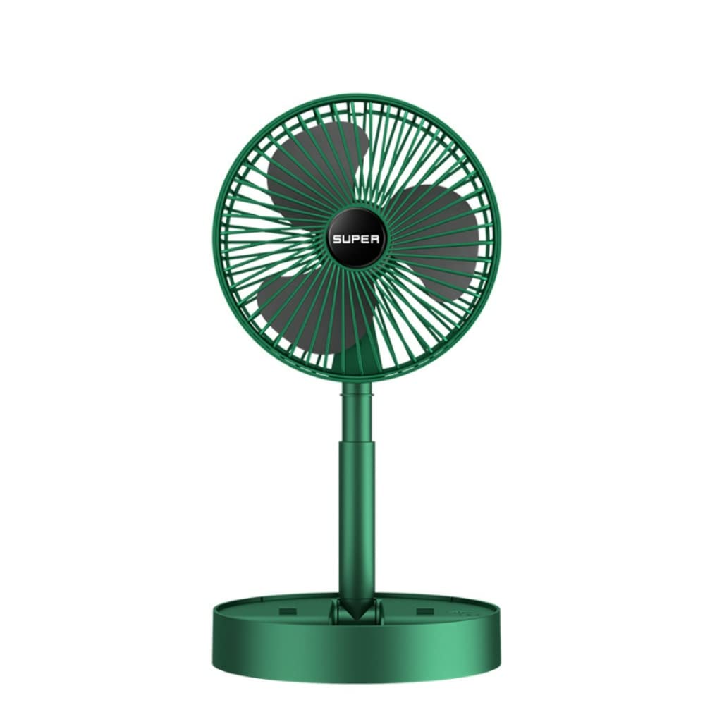 UK-0803 Portable Desk Fan,Foldable Rechargeable USB Desktop Fan,3 Speeds Wind Adjustable Heigh for Office Home Outdoor