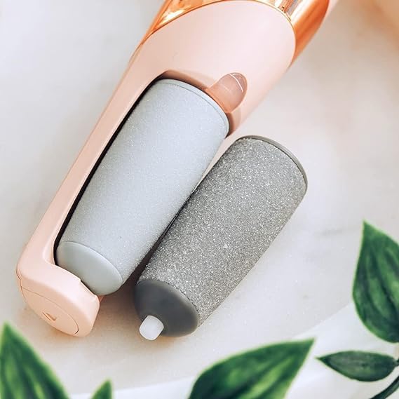 UK-0718 Electronic Pedicure Tool, Cordless Rechargeable Callus Remover, Polishing Wand with LED Light, Portable Foot Scrubber for Women and Men