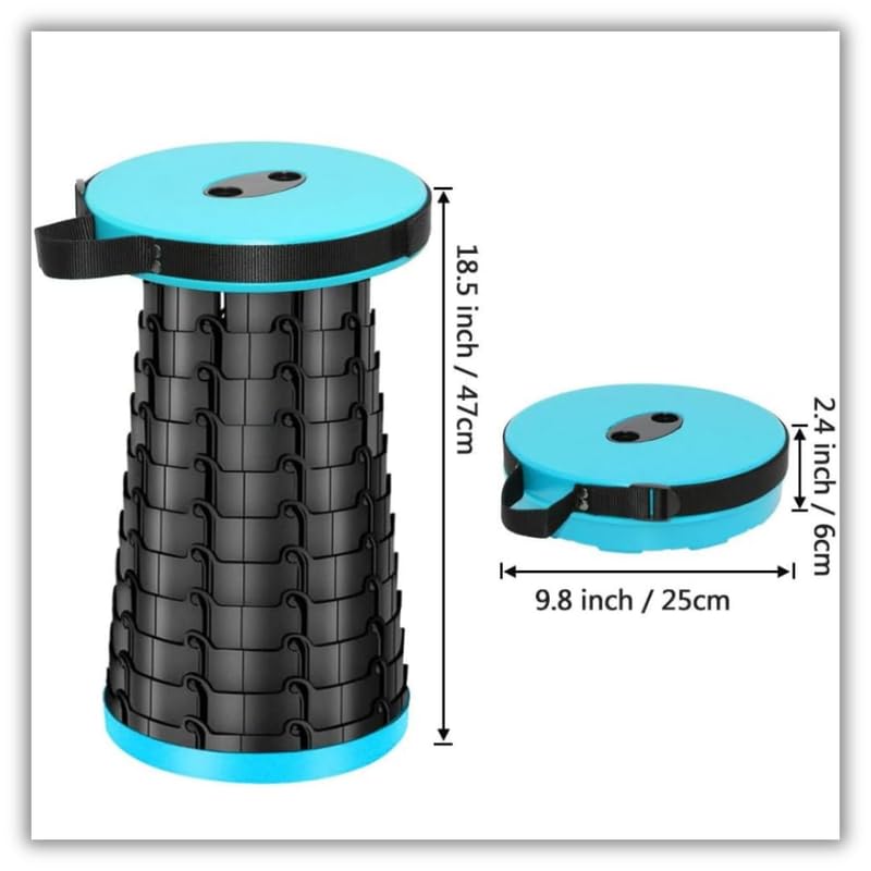 UK-1089 Folding Stools for Outdoor, Camping, Hiking, Fishing, Picnic Chair Plastic Stool Table Foldable Plastic Chair for Train/Metro, Strong Material and Reliable