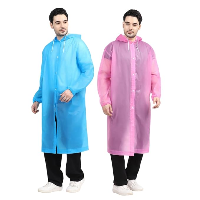 UK-0875 EVA Waterproof Rain Coat Universal Outdoor Water Resistant Rainwear Suit for Men - Women Boys & Girls