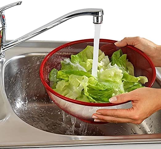 UK-0688 Fruits Basket for Kitchen Basket with Net Cover, Vegetables & Fruit Bowl for Dining Table, Fruit Storage Basket