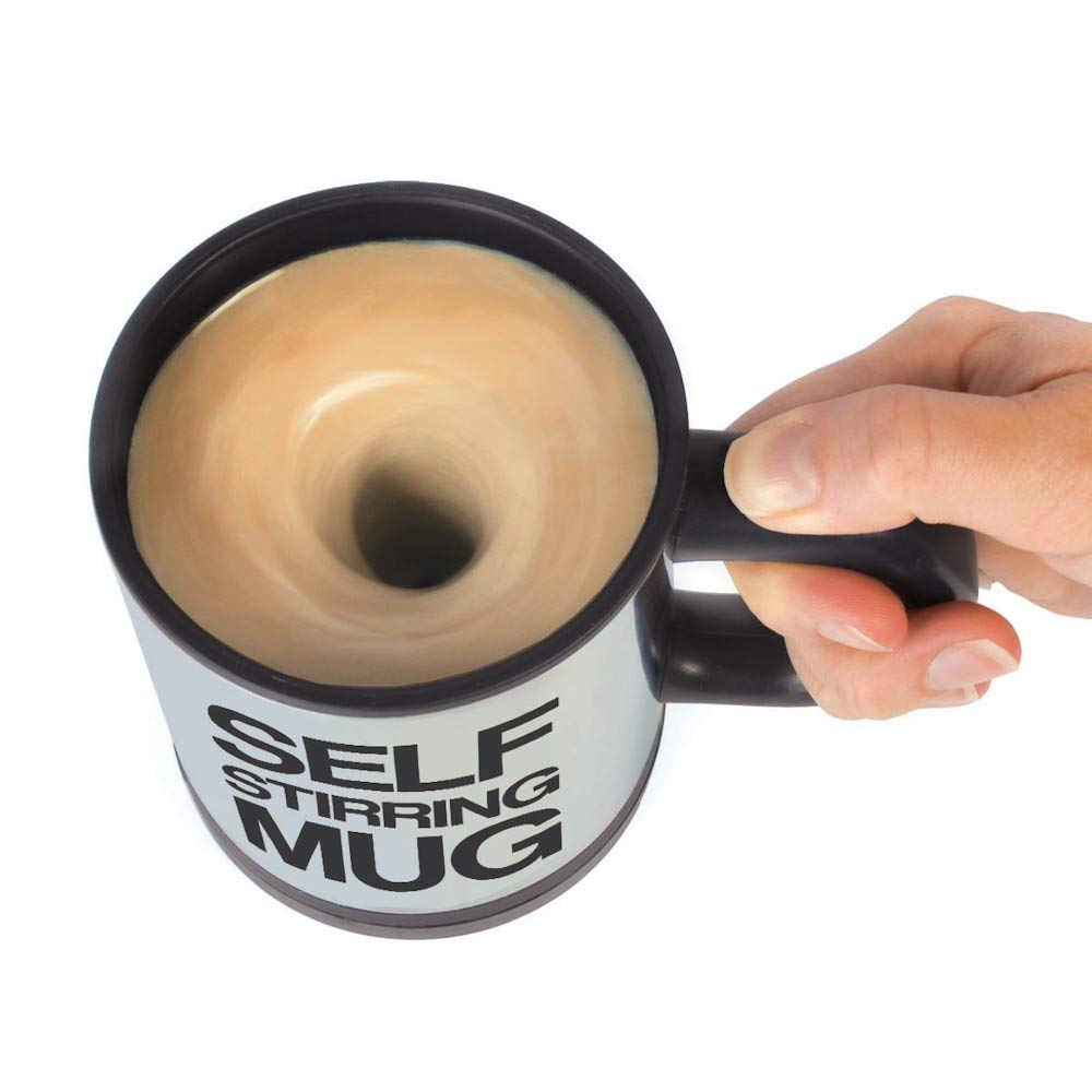 UK-0127 Self String Coffee Mug, Stainless Coffee Mixing Cup Blender Self Stirring Mug Best Gift Coffee Mug, Coffee Mug self Stirring (Multi Color)