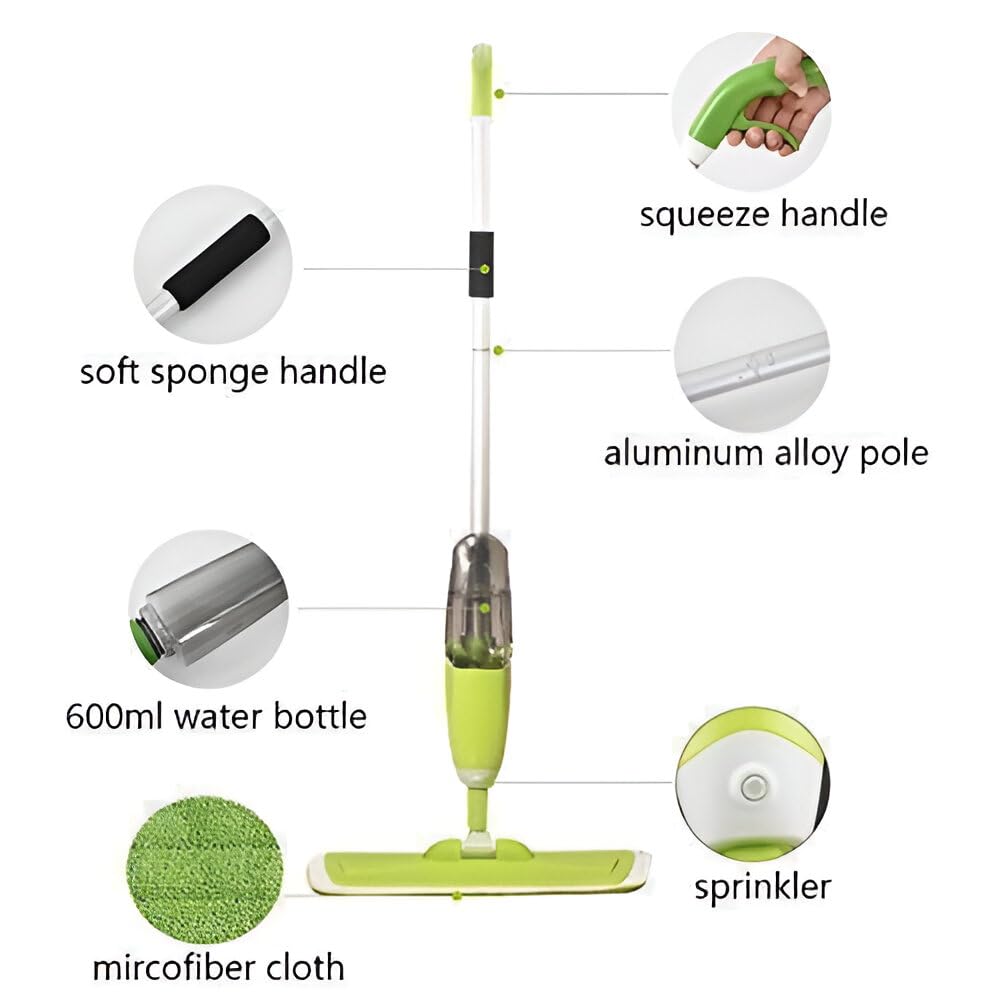 UK-0780 Healthy Spray Mop Set with 1 Microfiber Washable Pad || 360 Degree Easy Floor Cleaning Spray Mop for Home & Office