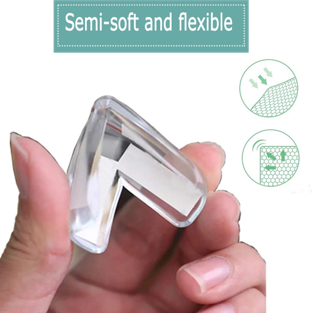 UK-0273 4-Pcs Edge Protector for Furniture Table Corner Guards for Sharp Edges Silicon Corner Protector