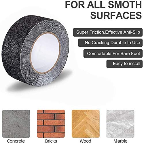 UK-0899 Anti Slip Tape, Waterproof Non Skid Grip Tape Sticker for Indoor Outdoor Stairs Steps - 25 mm x 5 meter
