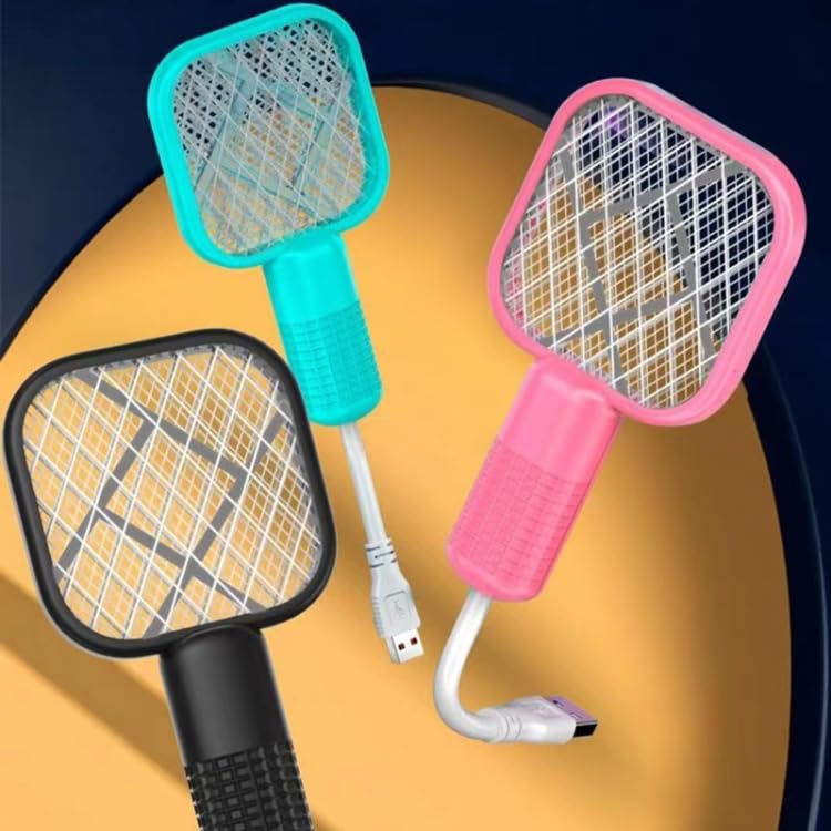 UK-0878 Mini Mosquito Killer Lamp 2 in 1 Multicunctional Angle Portable Bug Zapper Electric USB Rechargeable Mosquito Fly Bat Swatter