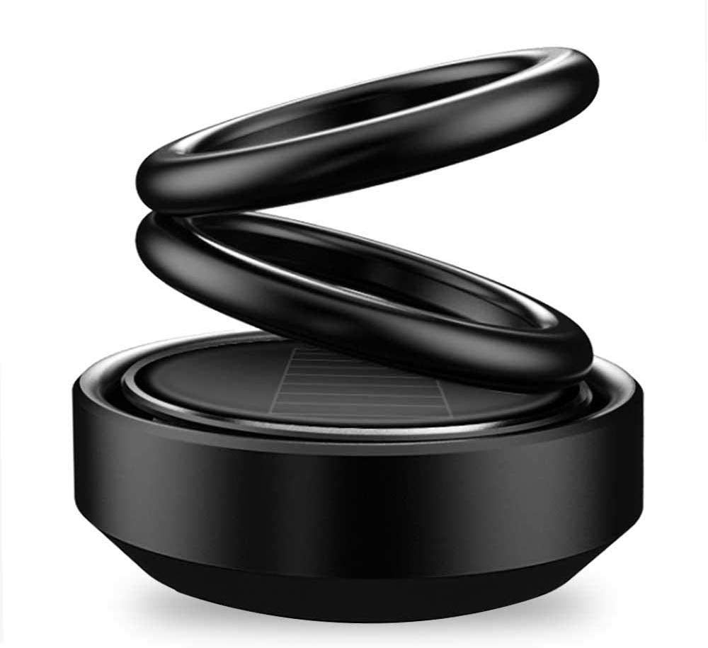 UK-0139 Solar Power Car Aroma Diffuser 360°Double Ring Rotating Design, Car Fragrance Diffuser, Car Perfume Air Freshener