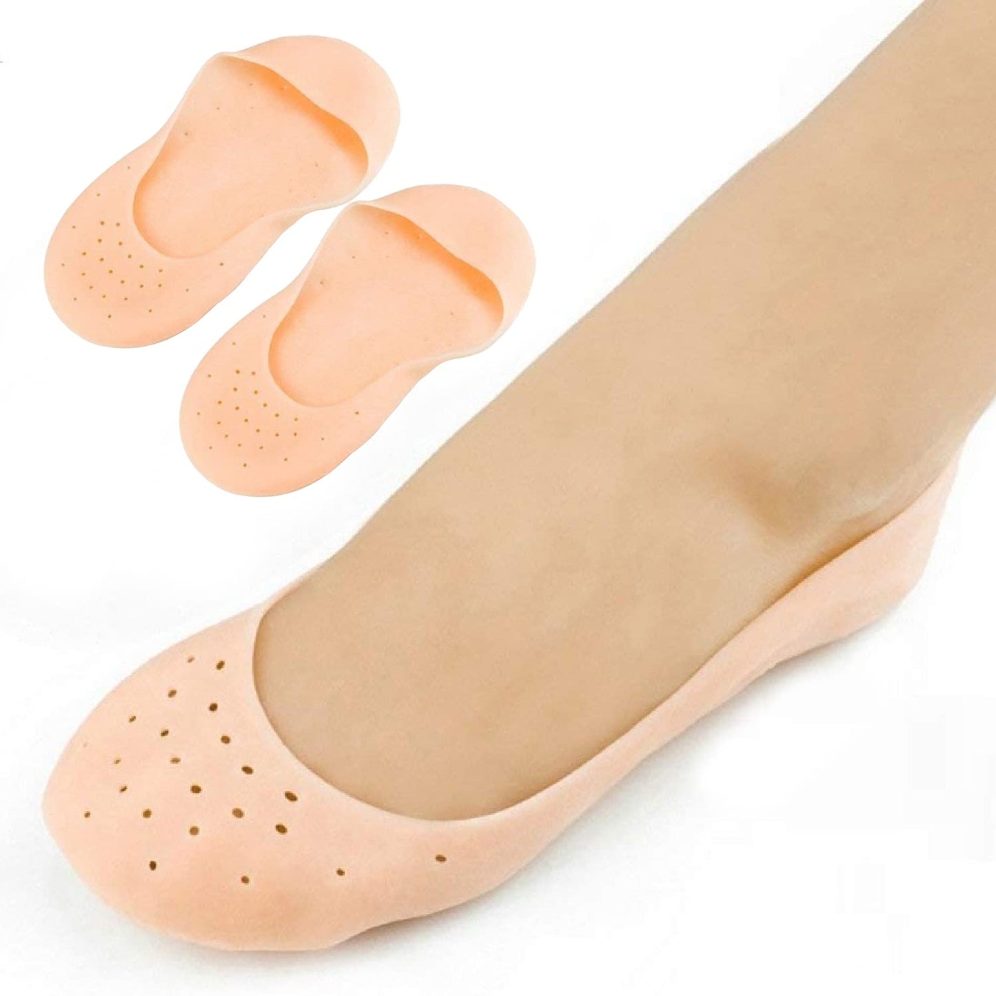 UK-0692 Anti Crack Full Length Silicone Foot Protector Moisturizing Socks for Foot-Care and Heel Cracks Pain Relief, Gel Heel Protectors Heel Guards Heel Spur Relief Heel 1 Pair (Free Size)