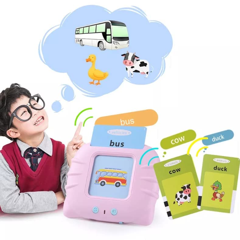 UK-0853 Talking Flash Card for Kids 112 Card Early Language 224 Words Education Learning Device for Kids Ages 1-6
