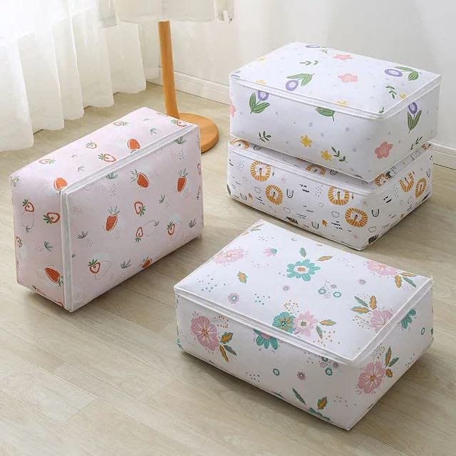 UK-0759 Storage Organizer - Moisture-Proof, Dust-Proof Quilt Storage Bags for Storing Quilts, Coats, Jackets, Pillows, Blankets | Underbed Storage Bag (58 x 40 x 22 CM)