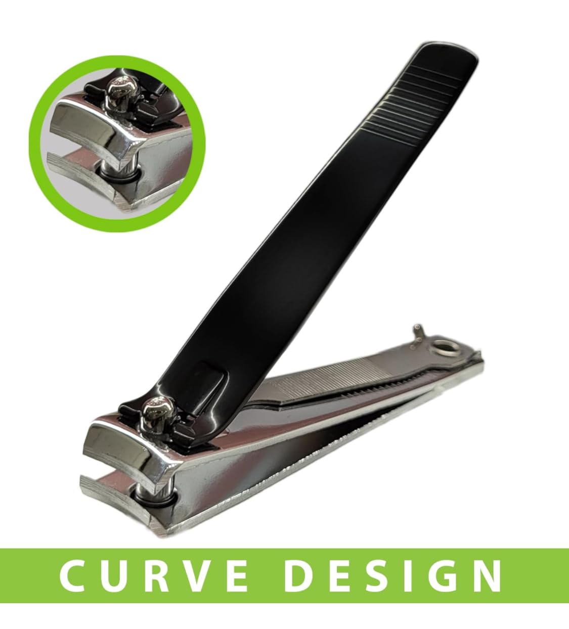 UK-0674 Printed Black Nail Cutter - Golden Rose with Stylish Black Shade- Premium Nail clipper/Cutter