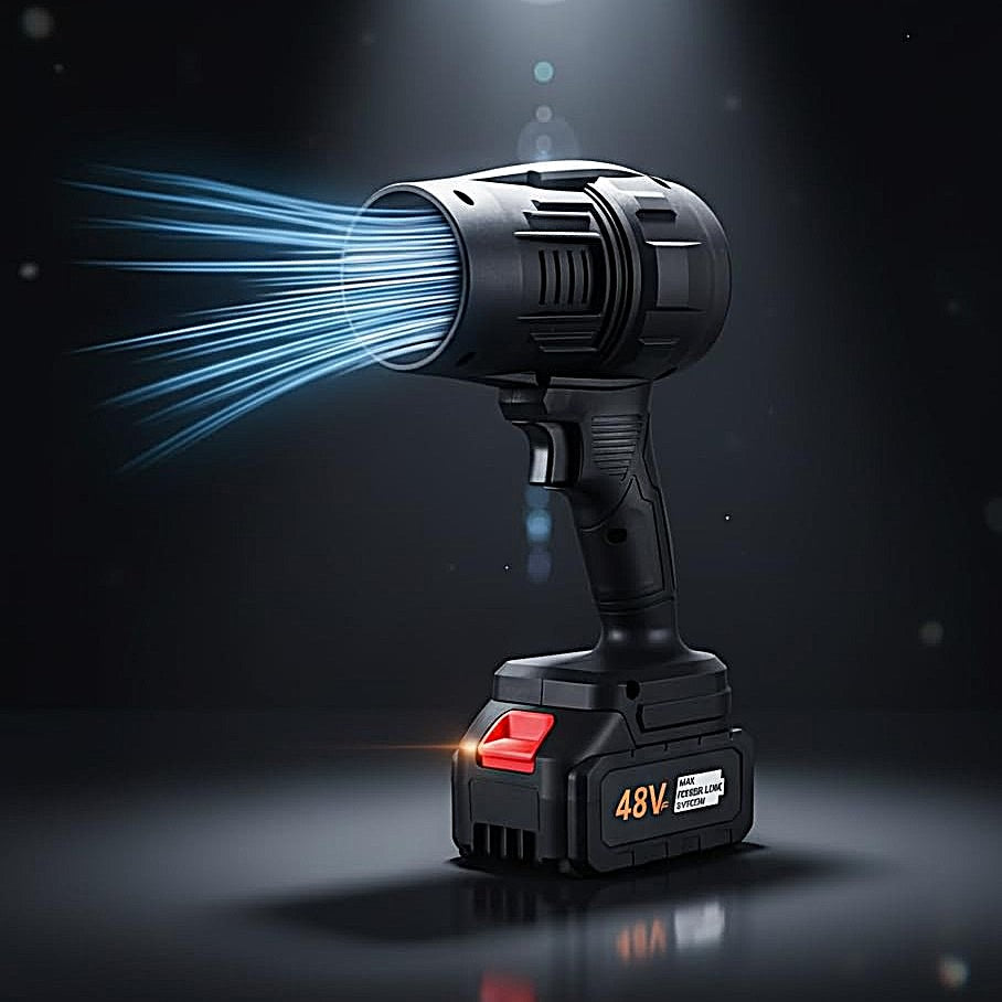 UK-1057 Electric Handheld Air Blower, 48V Cordless Turbo Blower for Home, Car & Outdoor | High-Speed Air Blower with Rechargeable Battery & Fast Charger | Heavy-Duty Dust Cleaner for Computer