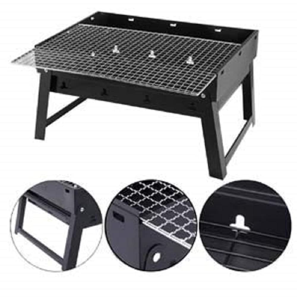 UK-0141 Portable Barbeque Charcoal BBQ Grill Oven Charcoal BBQ Grill Oven Set For Kitchen Home Garden Traveling Cooking - Both for Outdoor & Indoor (BBQ Grill)