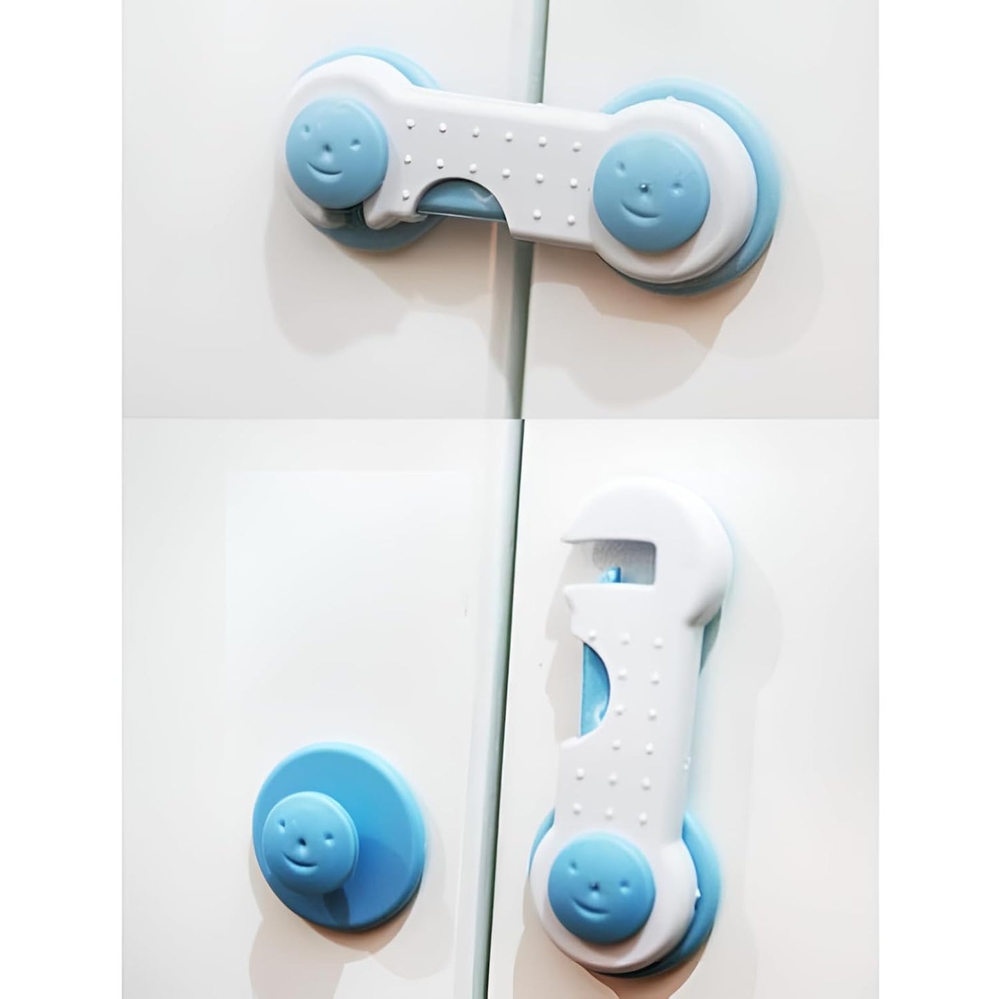 UK-0406 Child Safety Lock, Baby Proofing Adhesive Latch for Cabinets, Drawers and Doors | Non-Toxic, Multipurpose Protection for Toddlers and Infants