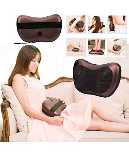 UK-0102 Body Massage Pillow neck massager cushion seat stress pain relief relax massage Car or Electronic Massage Pillow Massager 8 Ball Neck Shoulder Massager Back