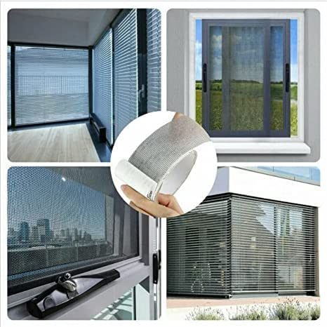 UK-0735 Fibreglass Tape Repair Kits, Strong Selfadhesive Screen Tapes Patch,Spider Catcher Covering Mesh Size : 2" × 6'.5"