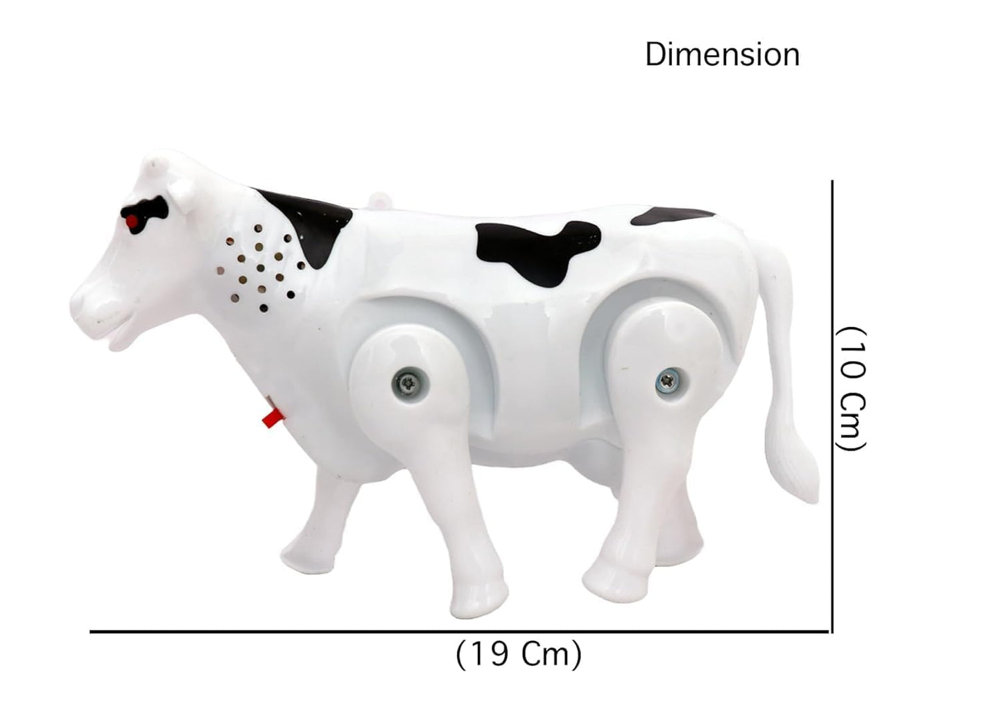 UK-1041 Cow Toy with Walking, Swinging Legs, Sound & Light Features - Realistic Movements & Sounds for Kids 2+ Years - Battery Operated Musical Animal Toy for Boys & Girls