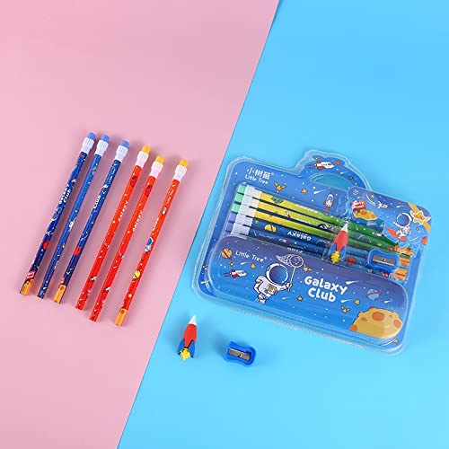 UK-0567 Preili's Galaxy Club Space Galaxy Club Space Rocket Art Metal Pencil Box