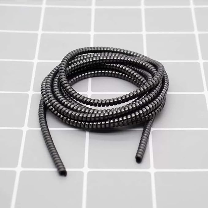 UK-0695 Metallic Finish Cable Spiral Protector/Wire Repair/Pet Cord Protector/Headphone Saver, Cable Wrap/Cover for Mac Charging Cable, USB Tube, Earphone