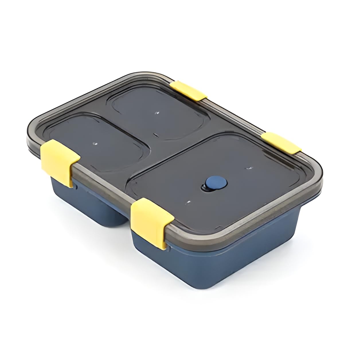 UK-0383 Lunch Box for Kids – 3 Compartment Insulated Lunch Box Plastic Tiffin Box for Boys, Girls, School & Office Men