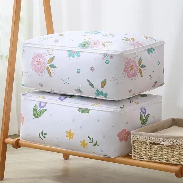 UK-0759 Storage Organizer - Moisture-Proof, Dust-Proof Quilt Storage Bags for Storing Quilts, Coats, Jackets, Pillows, Blankets | Underbed Storage Bag (58 x 40 x 22 CM)