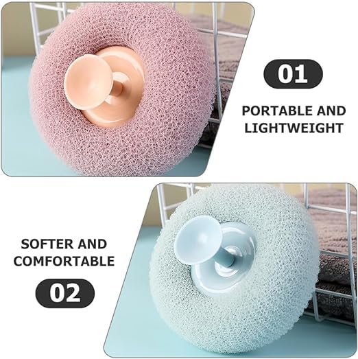 UK-0362 Loofah Bath Sponge Body Scrubber Mesh for Men Women Exfoliating Bath Sponge Cleaning Brush for Body