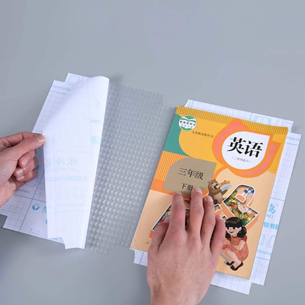 UK-0349 30pcs Book Covers Waterproof Plastic Clear Paper Sticker Book Cover Film for Textbooks Hardcover Protective Thick Sticky Transparent Cover for Students School Office Self-Adhesive A4 Book Cover