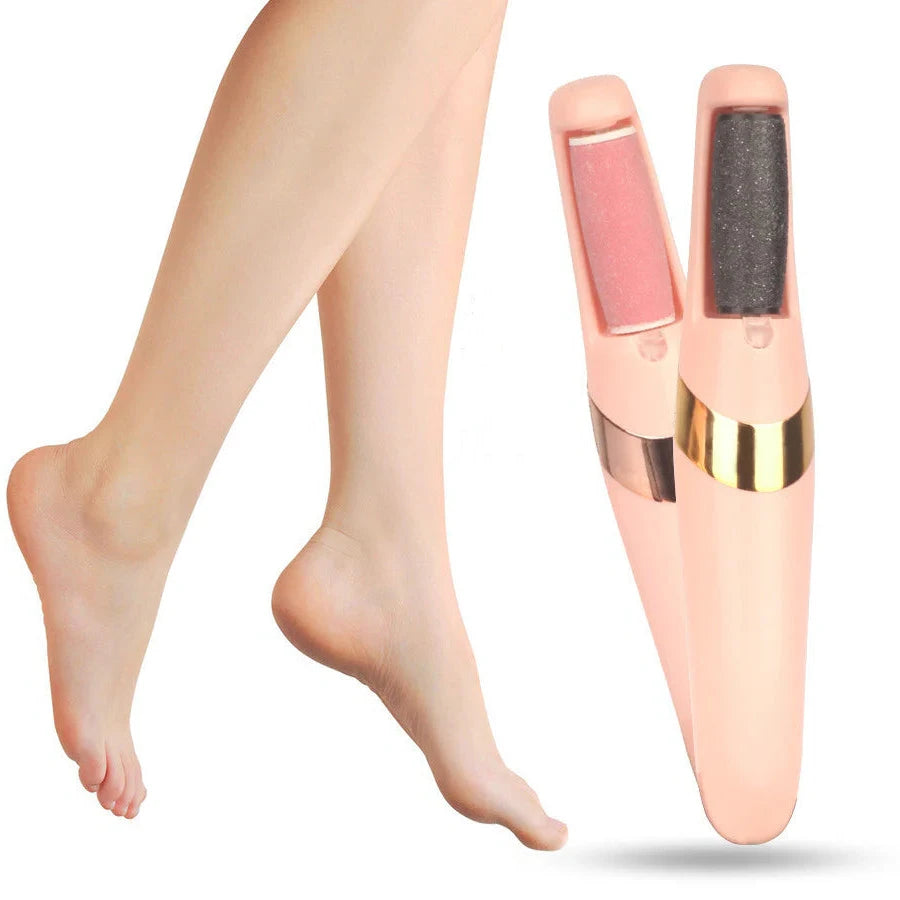 UK-0718 Electronic Pedicure Tool, Cordless Rechargeable Callus Remover, Polishing Wand with LED Light, Portable Foot Scrubber for Women and Men