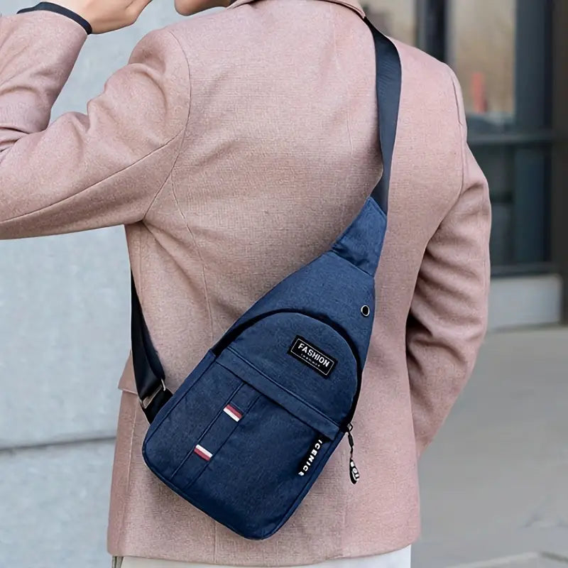 UK-0378 Waterproof Travel Hiking Jogging Cross Chest Bag For Men Single Shoulder Gym Picnic & Daily Use Small Items and One Side With Outdoor (MULTI COLOR )