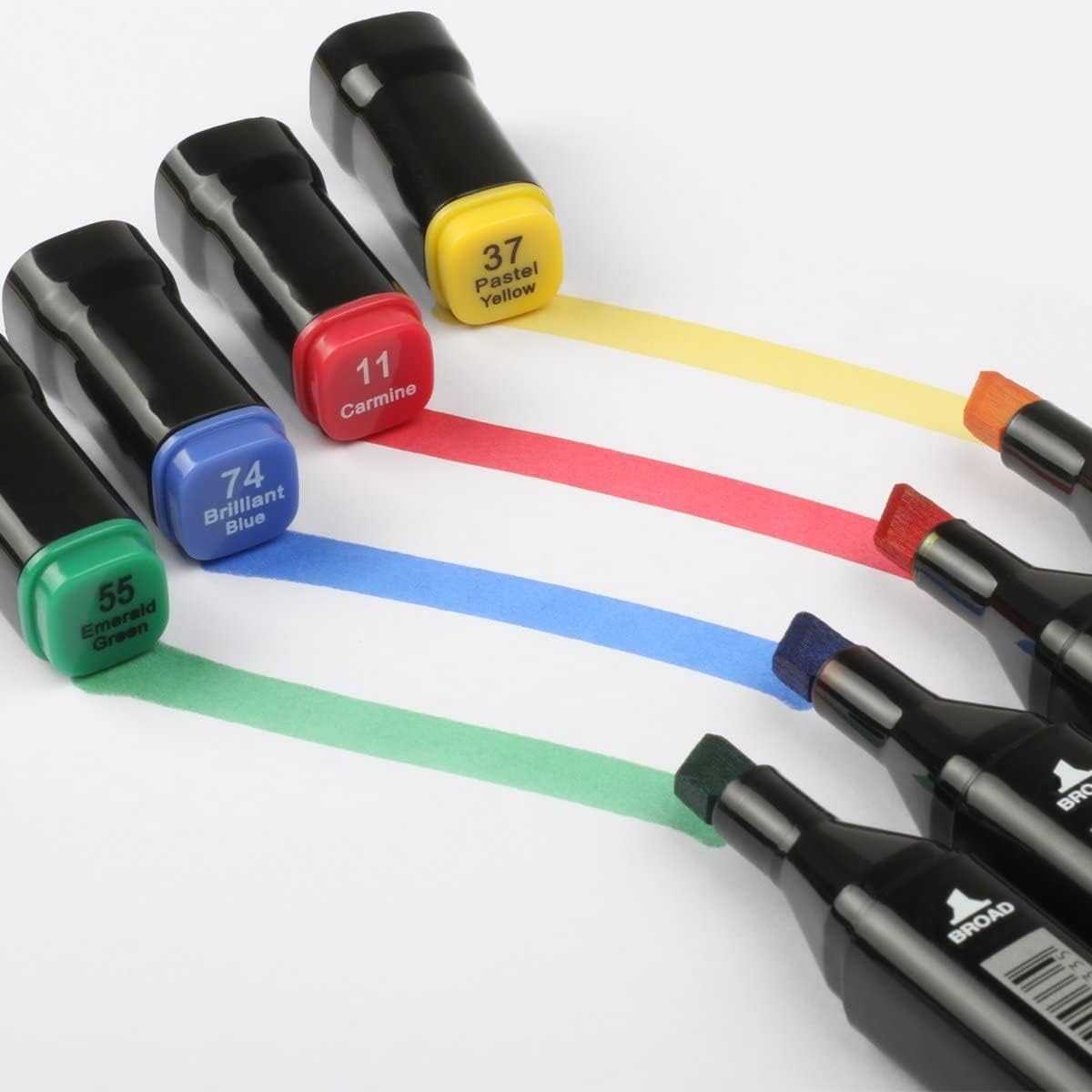 UK-0795 Touch Alcohol Markers 24 Professional Art Set - Double Ended Bendable Alcohol Based Ink Colors with Fine and Chisel Tip. Perfect for Artists