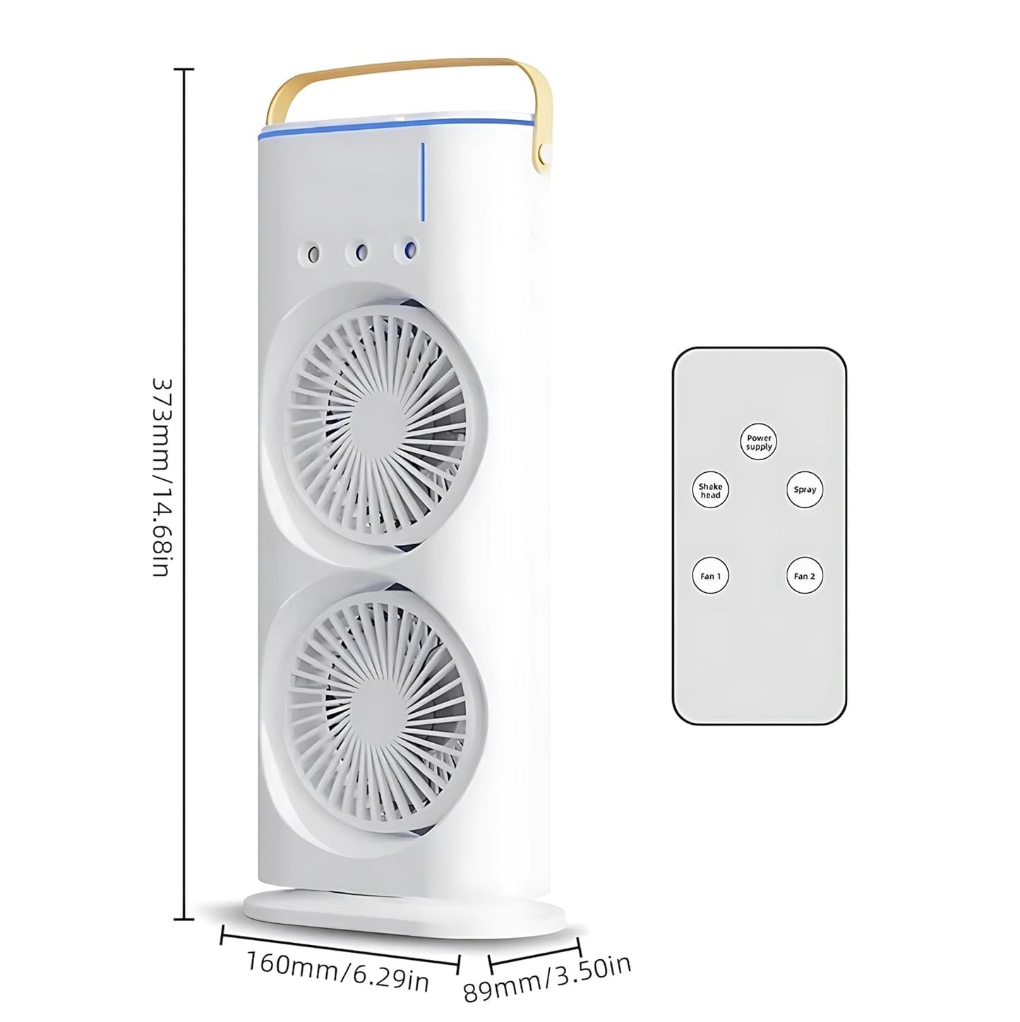 UK-0865 Air Misting Fan Portable Rechargeable Cooling Fan, Personal Air Conditioner, Evaporative Air Cooler for Room, Mister Portable Outdoor Cooling Fans that Blow Cold Air for Travel & More
