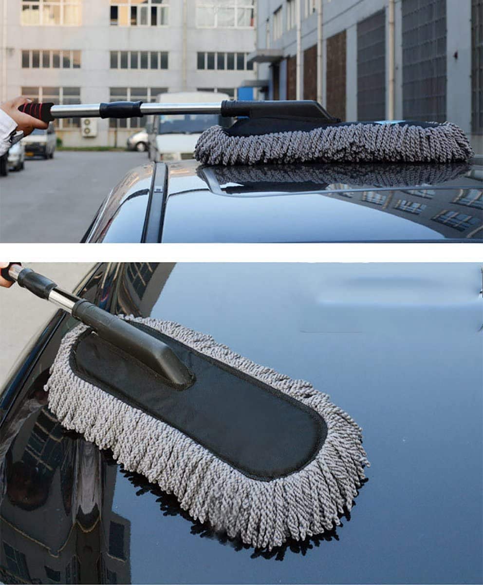 UK-0118 Car Duster, Extendable Long Handle Microfiber Car Cleaner Exterior Scratch Free Car Cleaning Tool