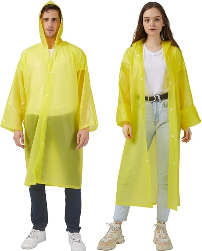 UK-0875 EVA Waterproof Rain Coat Universal Outdoor Water Resistant Rainwear Suit for Men - Women Boys & Girls