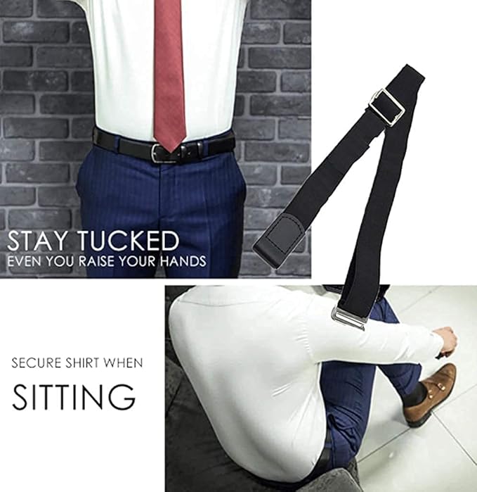 UK-0775 Shirt Tucker Belt Strap Maximum Strech (Fee Size) For Men/Women (Unisex)
