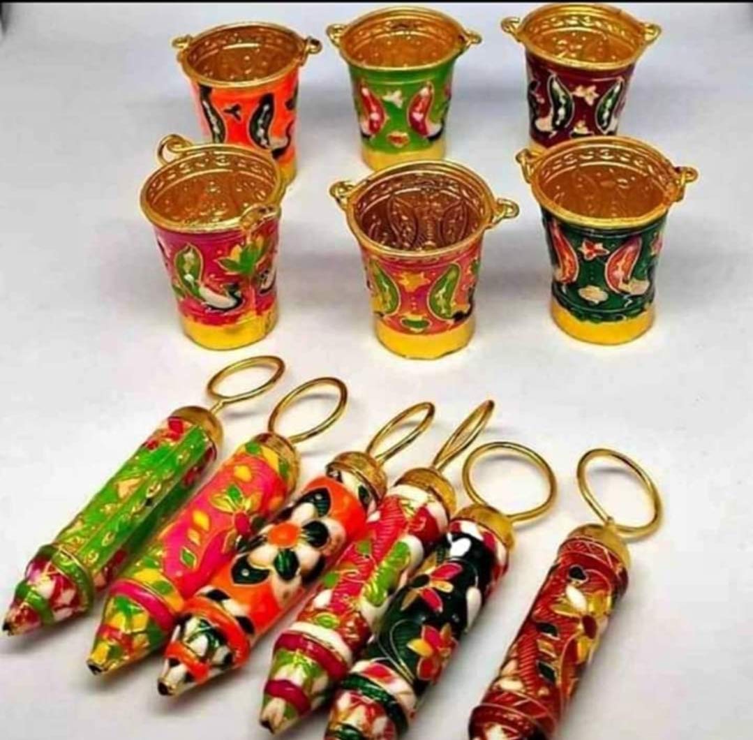 UK-0810 Holi Bucket and Pichkari/Pichakari Set for Holi Celebration for Holi Festival Daily Bathing Toy Combo(Multicolor)