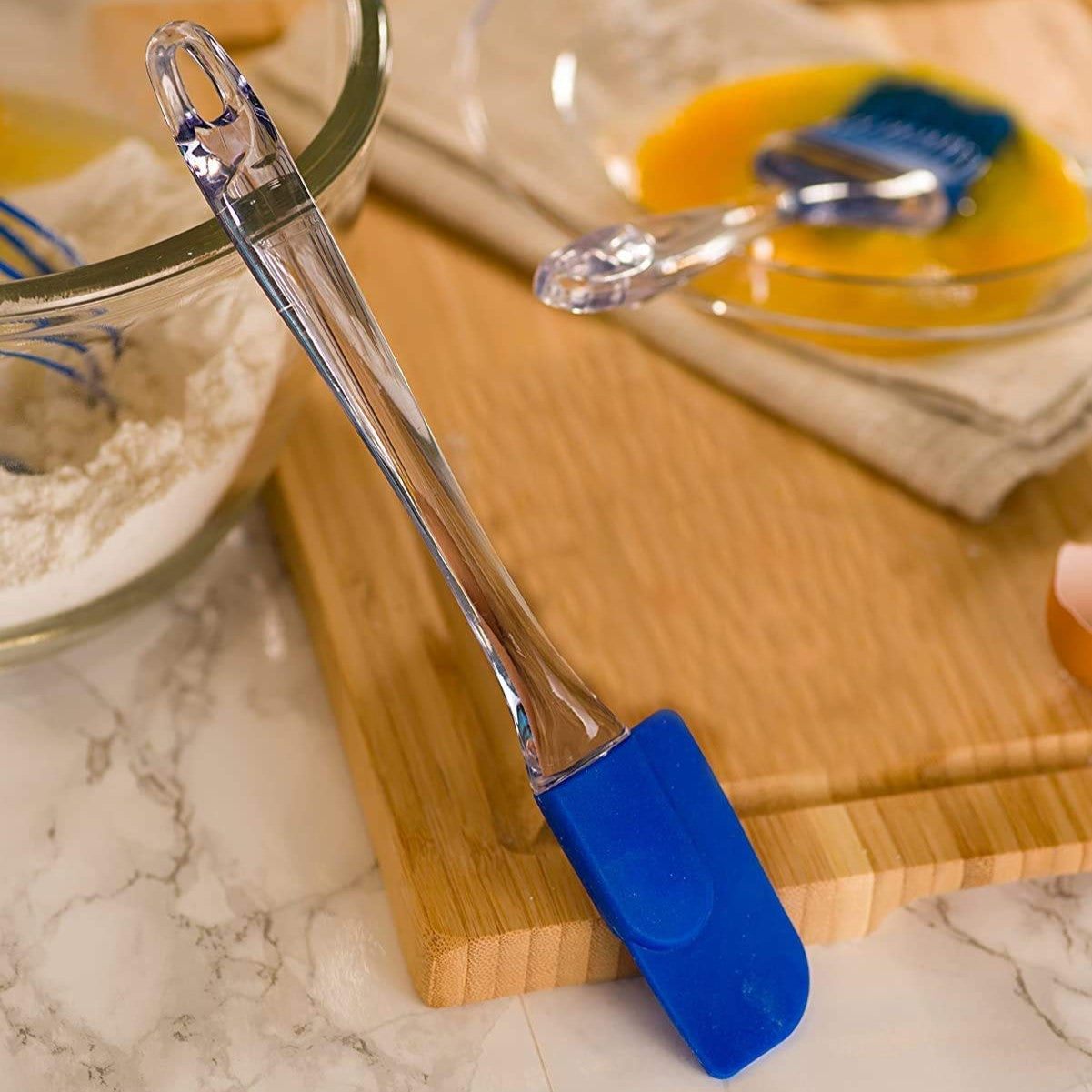UK-0859 Silicone Spatula and Brush Set for Pastry, Cake Mixer, Decorating, Cooking, Baking, Silicone Spatula and Pastry Brush Set