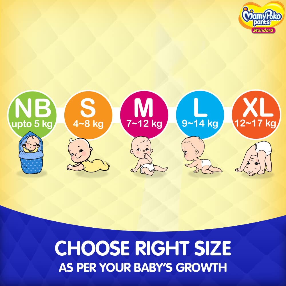 uk-0661 MamyPoko Pants Standard Diapers, Large (XXL), 17 Count, 15-25 kg
