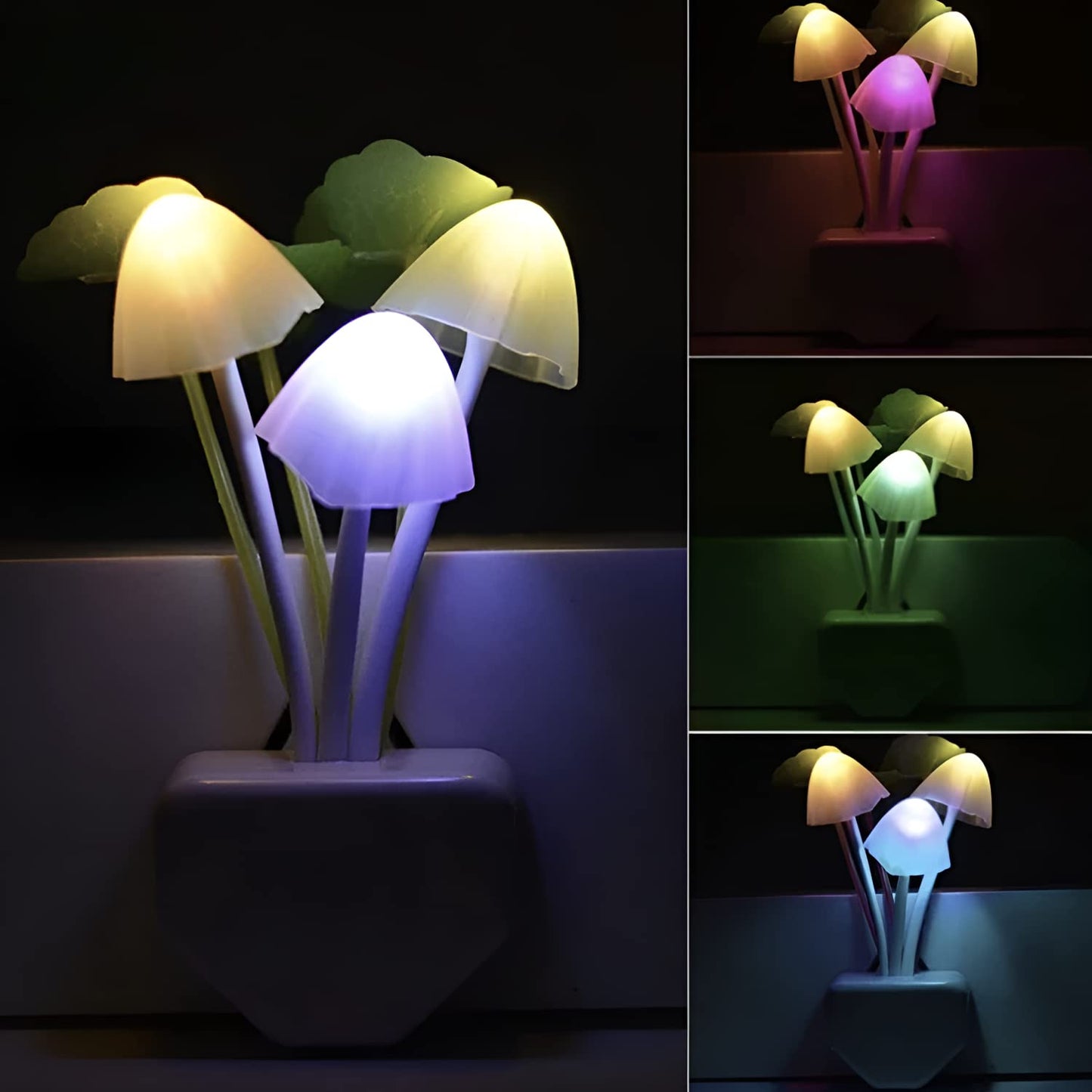 UK-0129 Mushroom Lamp Automatic Sensor Light Multi-Color Changing Best Night Avatar LED Bulbs